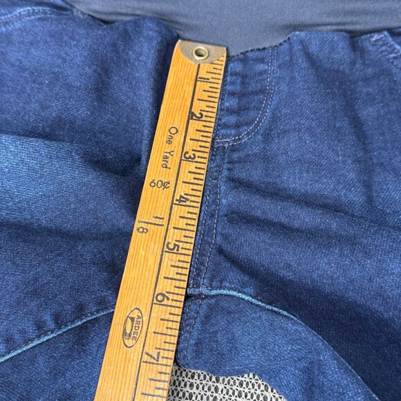 A Glow Womens Size 10S Blue Maternity High Waist Jeggings Stretch Denim - Picture 5 of 10
